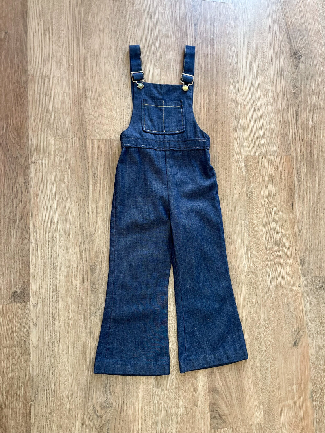 1970s Vintage Kids Health-Tex Dark Denim Overalls