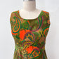 1970s Vintage Hawaiian Paisley Maxi Dress by Hawaii Nei Honolulu