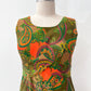 1970s Vintage Hawaiian Paisley Maxi Dress by Hawaii Nei Honolulu