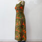 1970s Vintage Hawaiian Paisley Maxi Dress by Hawaii Nei Honolulu