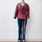 1970s Vintage Oxblood Burgundy Red Leather Jacket