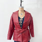 1970s Vintage Oxblood Burgundy Red Leather Jacket