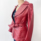 1970s Vintage Oxblood Burgundy Red Leather Jacket