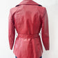 1970s Vintage Oxblood Burgundy Red Leather Jacket