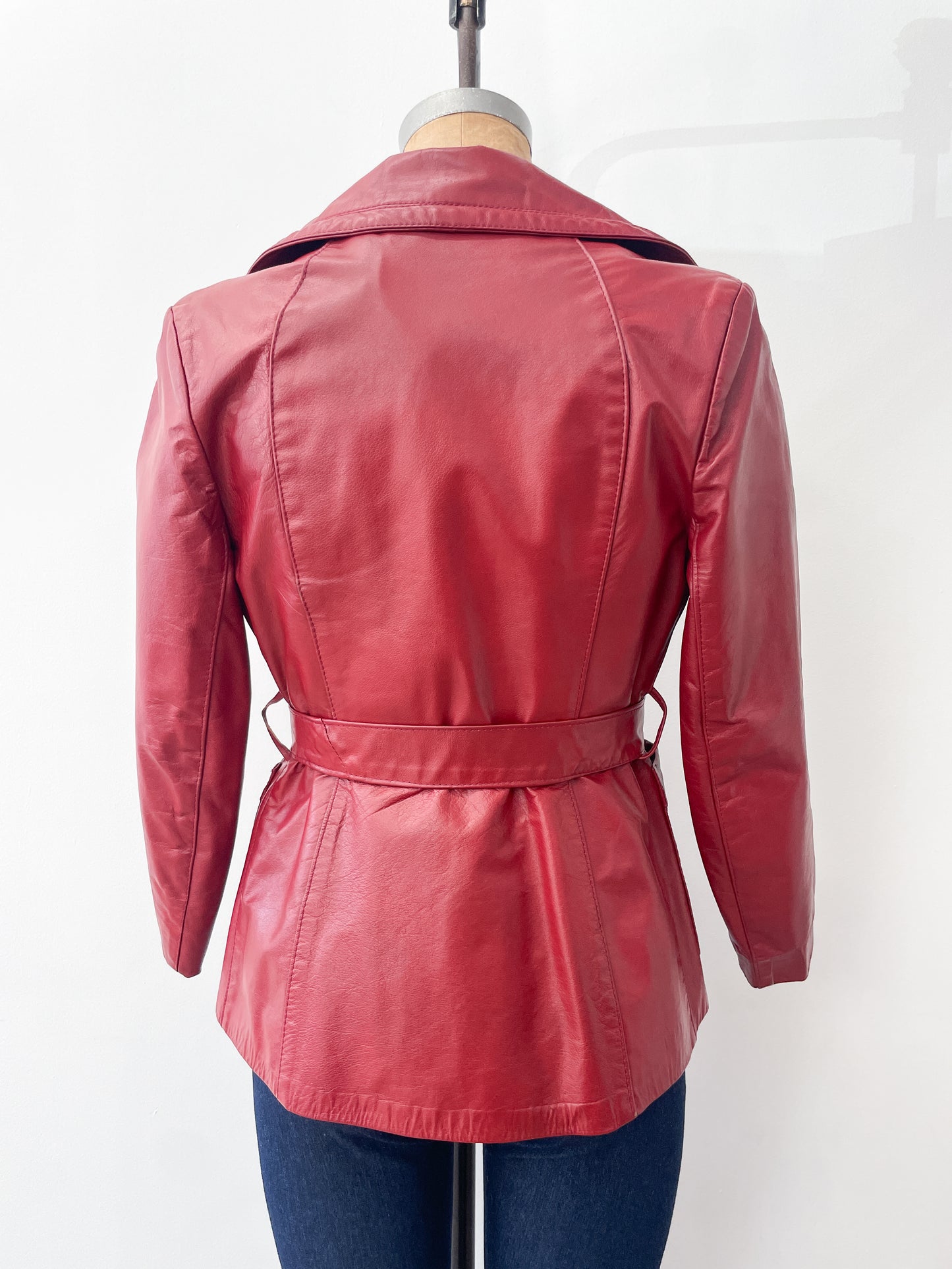 1970s Vintage Oxblood Burgundy Red Leather Jacket