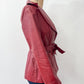 1970s Vintage Oxblood Burgundy Red Leather Jacket