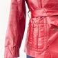 1970s Vintage Oxblood Burgundy Red Leather Jacket