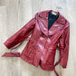 1970s Vintage Oxblood Burgundy Red Leather Jacket