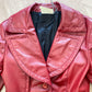 1970s Vintage Oxblood Burgundy Red Leather Jacket
