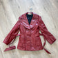 1970s Vintage Oxblood Burgundy Red Leather Jacket