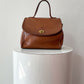 1990s Vintage COACH Manor Leather 9977 Handbag in British Tan