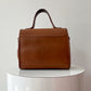 1990s Vintage COACH Manor Leather 9977 Handbag in British Tan