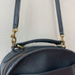 1990s Vintage COACH Lunch Box 9991 Gray Top Handle Crossbody Purse
