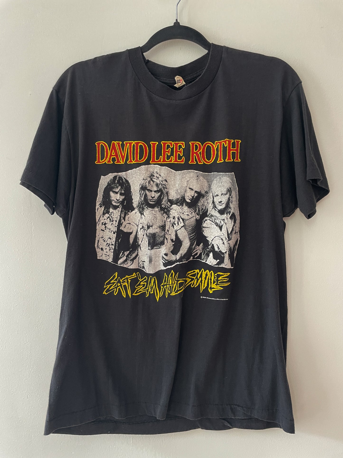 1980s Vintage David Lee Roth Eat Em and Smile Concert Tee Shirt 1986
