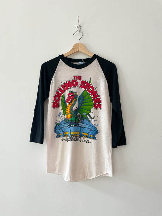 1981 Vintage Rolling Stones Dragon Concert Tour Raglan Shirt 1980s