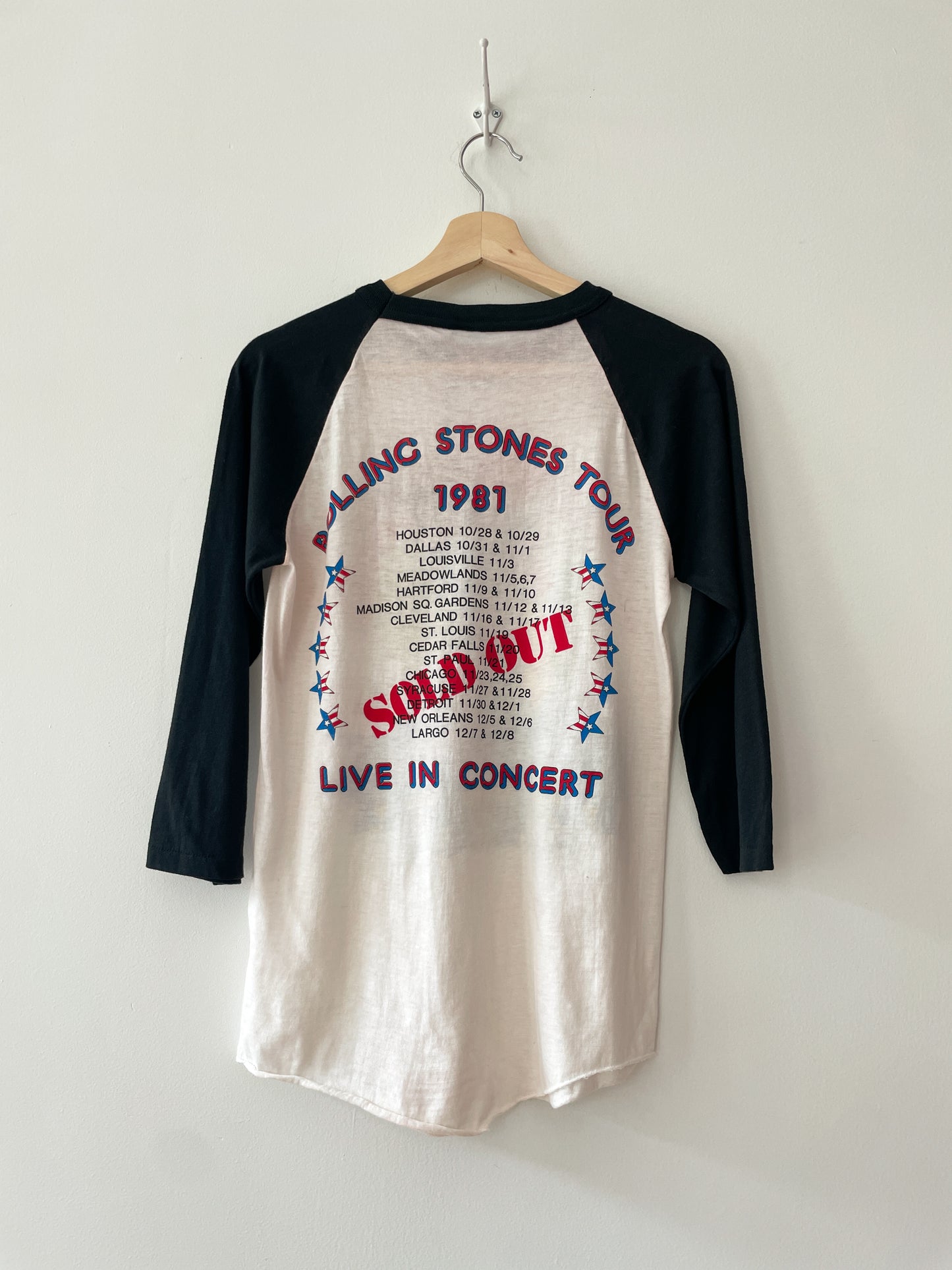 1981 Vintage Rolling Stones Dragon Concert Tour Raglan Shirt 1980s