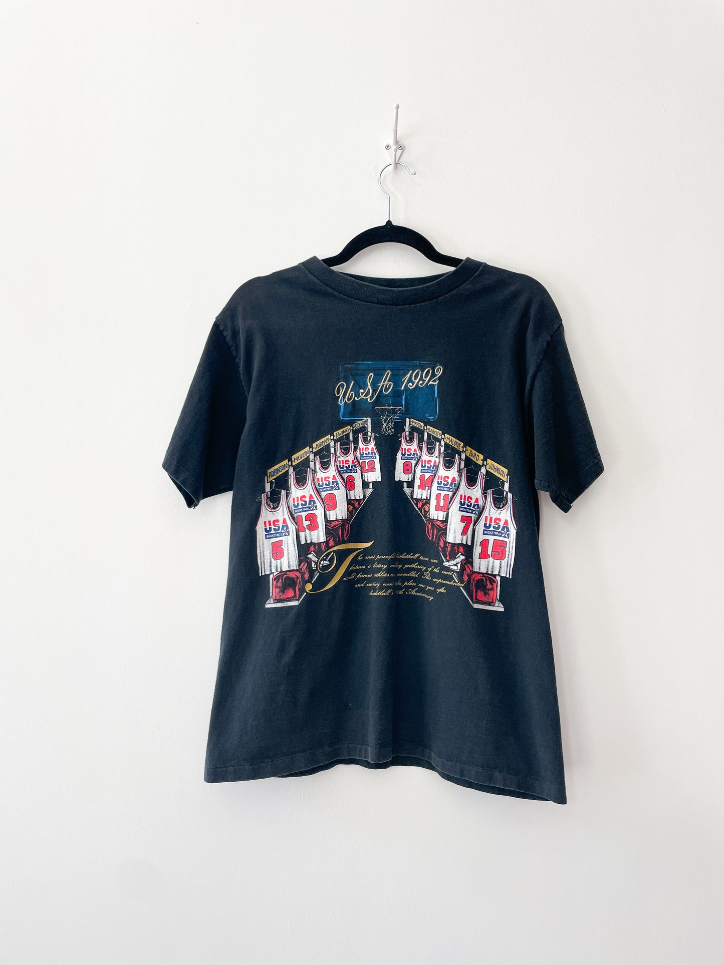 1992 Vintage USA 1992 Embroidered Basketball Dream Team Tee Shirt 90s