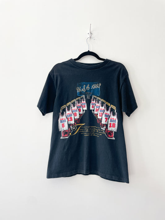 1992 Vintage USA 1992 Embroidered Basketball Dream Team Tee Shirt 90s