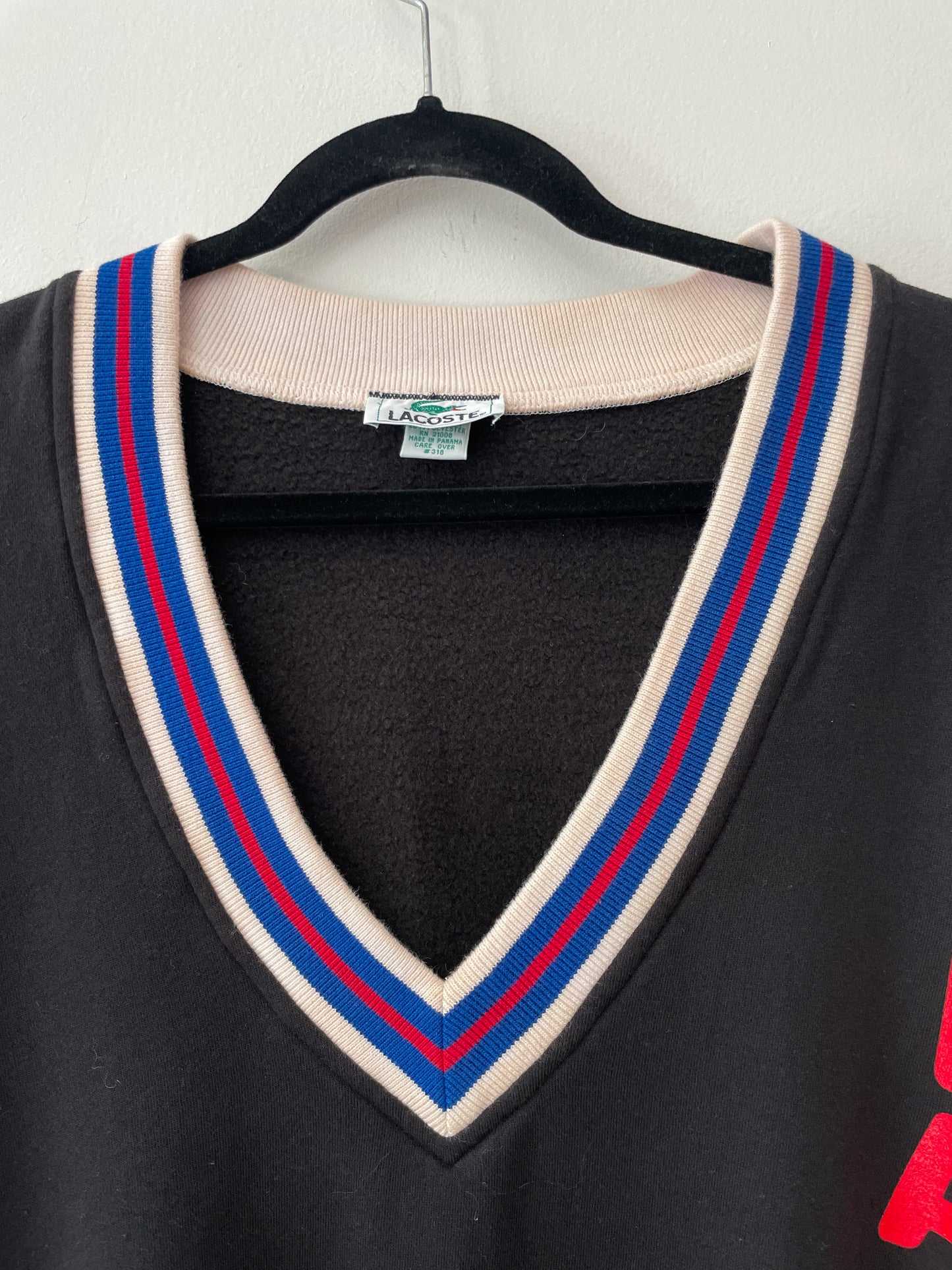 1990s Vintage Lacoste Deep V Neck Sweatshirt