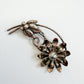 1990s Vintage Sterling Silver Swirling Flower Leaves Brooch