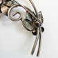 1990s Vintage Sterling Silver Swirling Flower Leaves Brooch