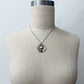 1980s Vintage Floral & Pearl Sterling Abstracted Circle Necklace