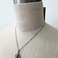 1980s Vintage Turquoise Diamond Shaped Inlay Hand Pendant Necklace