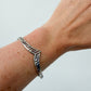 1980s Vintage Sterling Greek Key Cuff Bracelet