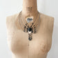 1970s Vintage Liquid Silver 10-Strand Onyx Necklace; attributed to Sensa Eustace Zuni