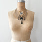 1970s Vintage Liquid Silver 10-Strand Onyx Necklace; attributed to Sensa Eustace Zuni