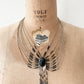 1970s Vintage Liquid Silver 10-Strand Onyx Necklace; attributed to Sensa Eustace Zuni