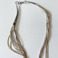 1970s Vintage Liquid Silver 10-Strand Onyx Necklace; attributed to Sensa Eustace Zuni