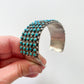 1950s - 1960s Vintage Zuni Snake Eye Turquoise Petit Point Cuff Bracelet