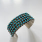 1950s - 1960s Vintage Zuni Snake Eye Turquoise Petit Point Cuff Bracelet