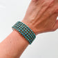 1950s - 1960s Vintage Zuni Snake Eye Turquoise Petit Point Cuff Bracelet