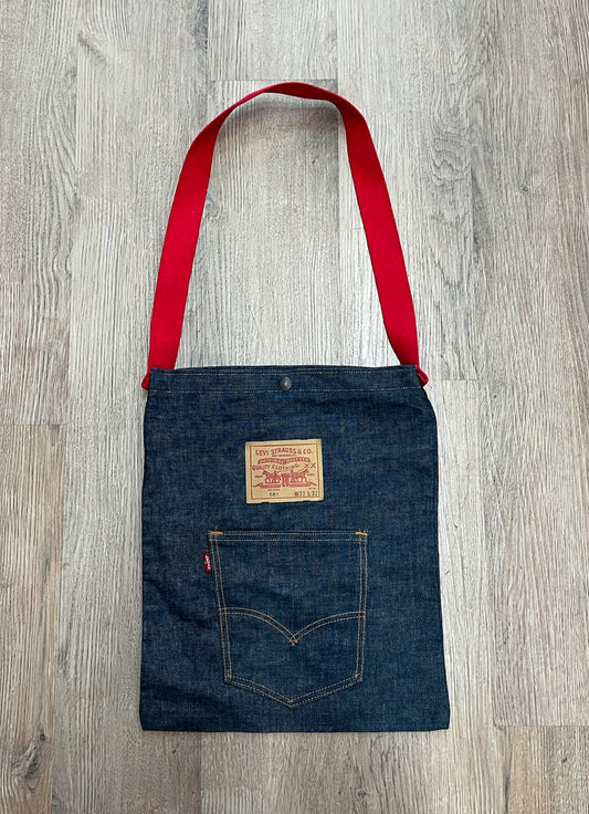 1960s Vintage RARE Levi's Big E Red Tab 501 Denim Tote Bag