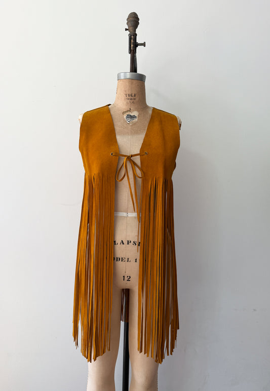 1970s Vintage Stunning Long Fringe Hippie Vest