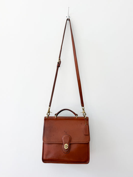 1994 Vintage COACH British Tan Willis 9927 Crossbody Bag Authenticated 90s