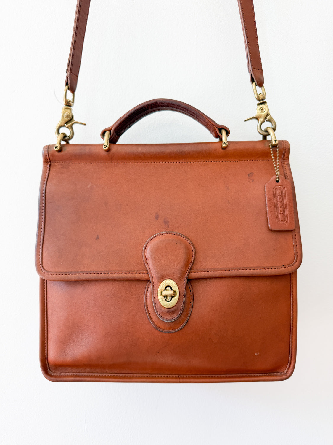 1994 Vintage COACH British Tan Willis 9927 Crossbody Bag Authenticated 90s