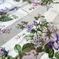 1980s Vintage Valentino Semi-Sheer Silk Purple Roses Floral Scarf
