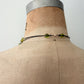 1990s Vintage Green and Yellow Acrylic Multi-Strand Scatter Necklace