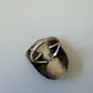 1990s Vintage Sterling & Milky White Agate Ring