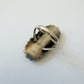 1990s Vintage Sterling Silver Onyx and Crushed Turquoise Ring