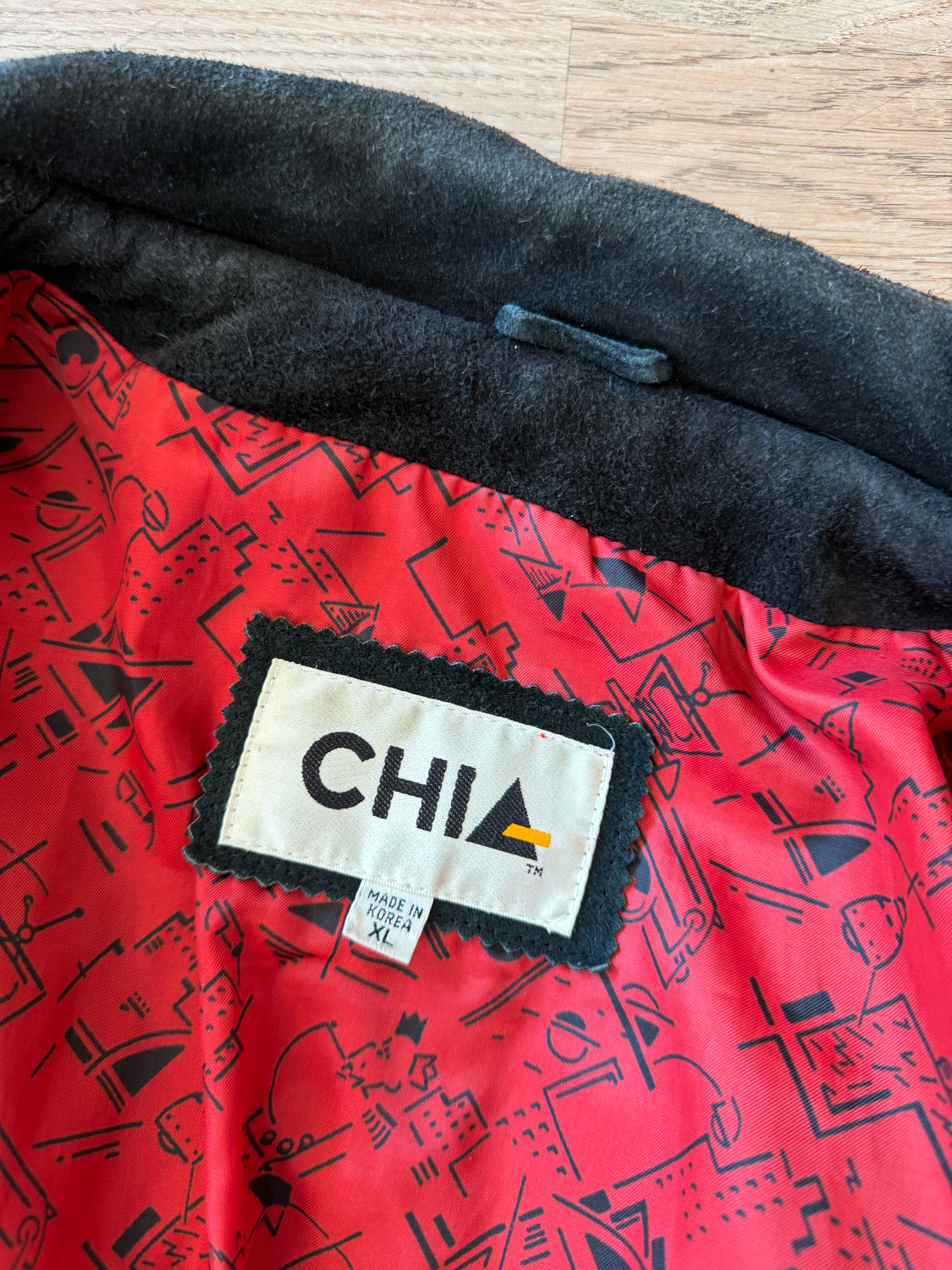1980s Vintage Black Suede Leather Embossed Reptile Zip Up Fringe Jacket