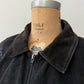 1980s Vintage Black Suede Leather Embossed Reptile Zip Up Fringe Jacket