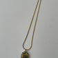 RESERVED for KIYOMI: 1980s Vintage Gold Floral Locket Necklace