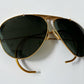 1998 Vintage Ray-Ban Gold Rimmed Aviator Sunglasses Made in USA by Bausch & Lomb