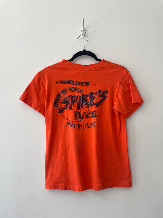 1980s Vintage Spike's Place San Luis Obispo Thrashed Tee Shirt