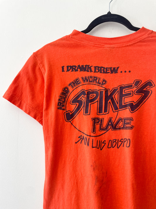 1980s Vintage Spike's Place San Luis Obispo Thrashed Tee Shirt