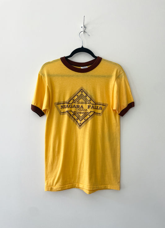 1970s Vintage Niagra Falls Canada Ringer Tee Shirt